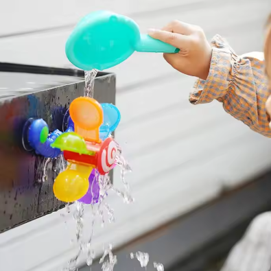 Colorful Waterwheel Bath Set – Baby Bathtub Sprinkler Toy for Playtime
