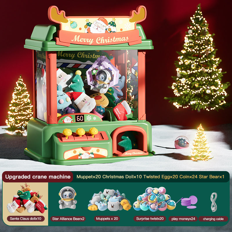 Christmas Claw Machine Set C – Interactive Coin-Operated Toy for Holiday Fun
