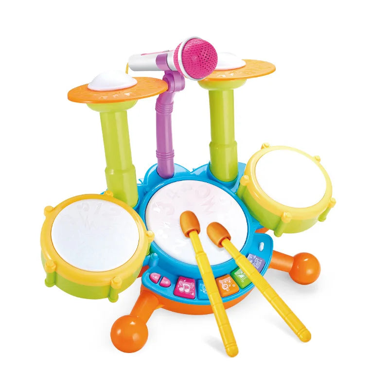 Toddler Drum Set with Microphone – Educational Music Toy for Early Learning Fun