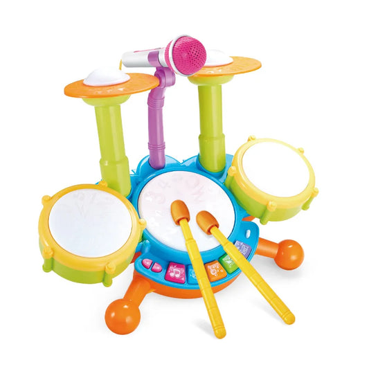 Toddler Drum Set with Microphone – Educational Music Toy for Early Learning Fun