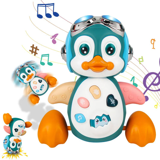 Musical Penguin Crawling Toy – Dancing Light-Up Interactive Baby Development Gift