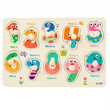 Wooden Shape Sorting Board – Montessori Fine Motor Skills Puzzle for Kids