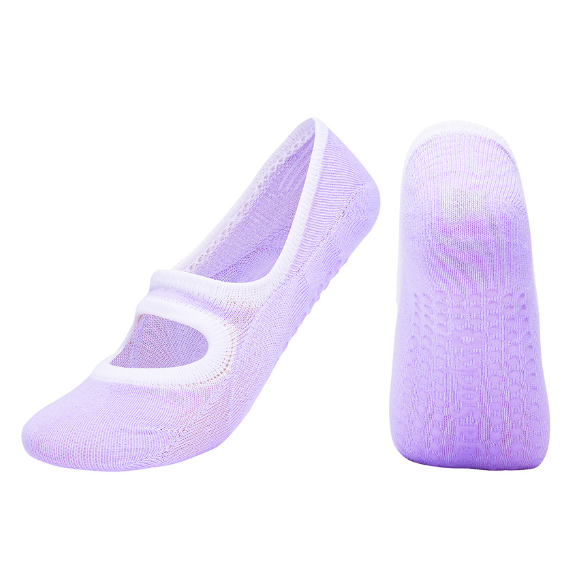 Variant image for Anti-Slip Yoga Socks with Grips for Pilates and Dance, 2 Pairs of Breathable Cotton Grip Socks, Comfortable and Durable-7