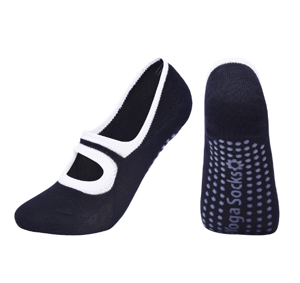 Variant image for Anti-Slip Yoga Socks with Grips for Pilates and Dance, 2 Pairs of Breathable Cotton Grip Socks, Comfortable and Durable-4